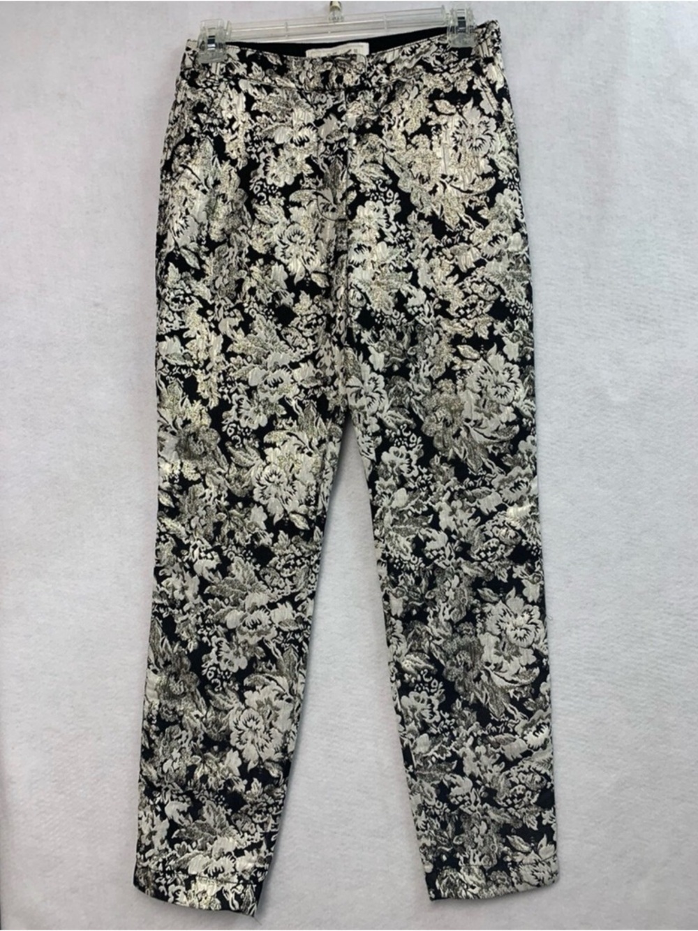 Abercrombie & Fitch Black and Cream Floral Jeans Dress Pants - Picture 1 of 9